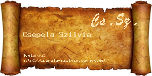 Csepela Szilvia névjegykártya